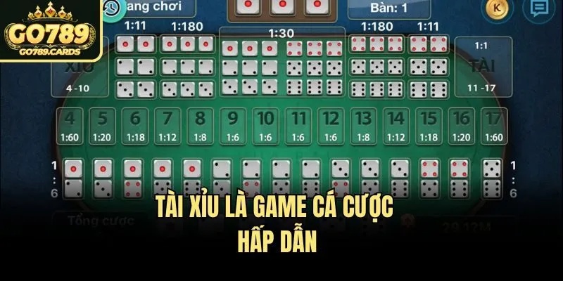 Tài xỉu là game cá cược hấp dẫn
